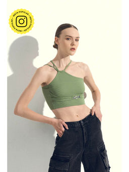 SOTBELLA - Sage Green Strappy Crop Top
