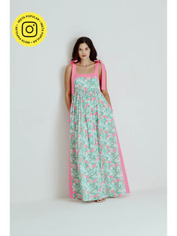 SOTBELLA - Green Tie-Strap Maxi Dress