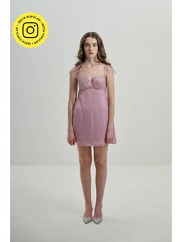 SOTBELLA - Mauve Mini Dress with Shell Bust Detail