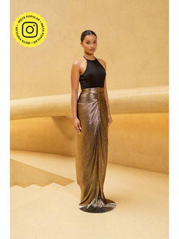 SOTBELLA - Gold Evening Maxi Dress
