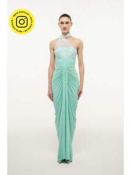 SOTBELLA - MINT GREEN WITH LACE BUST Maxi Dress