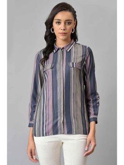 W - Blue Stripes Shirt