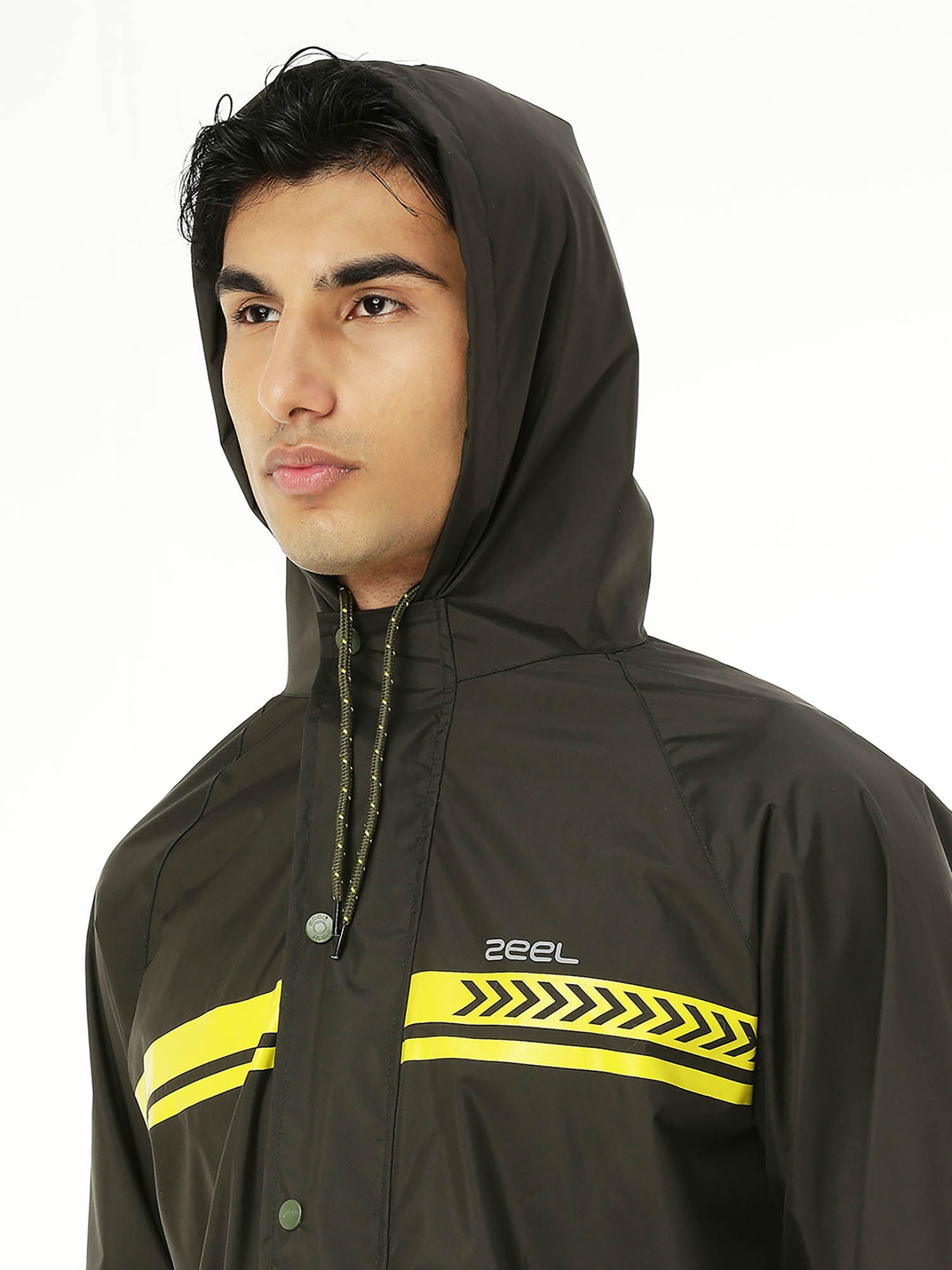 Buy ZEEL The Ultimate Backpack-Friendly Olive Raincoat with Pant