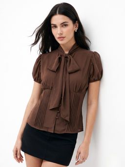 Outzidr - Brown Fitted Top