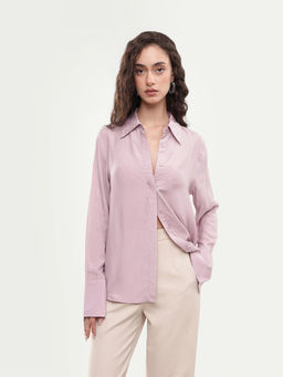 RAREISM - Solid Dusky Pink Women Shirt