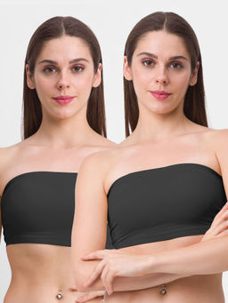 FashionRack - Women Comfort Tube Bra Black (Pack of 2)