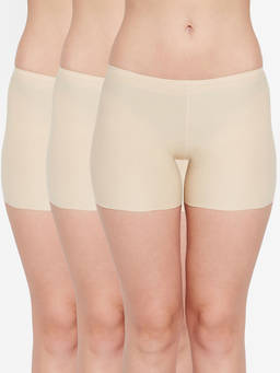 FashionRack - Women Assorted Boyshorts Beige (Pack of 3)