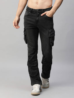 PRONK - Mens Straight Fit Utility Denim Cargos