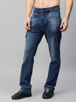 PRONK - Mens Straight Fit Denim Cargos