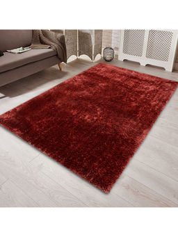 Saral Home - Maroon Polyester Carpet -150x210 cm