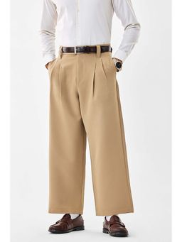 Snitch - Beige Baggy Stretch Trousers