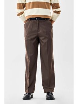 Snitch - Brown Relaxed Fit Stretch Trousers