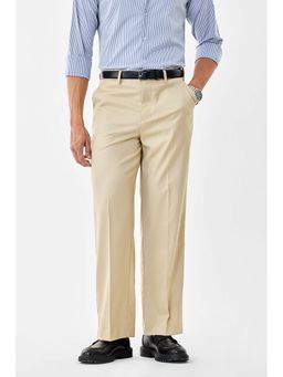 Snitch - Beige Relaxed Fit Stretch Trousers