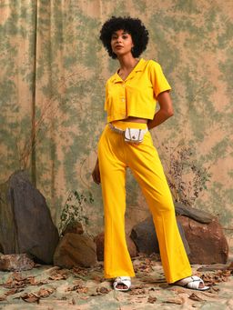 PINACOLADA - Women Yellow Stylish Co-Ord Dress (Set of 2)