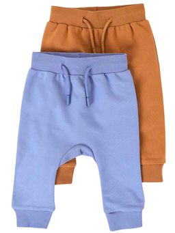 Nuego - Boys Multi-Color Solid Mid Rise Joggers (Pack of 2)