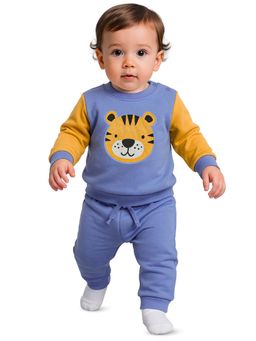 Nuego - Boys Blue Animal Print Sweatshirt with Joggers