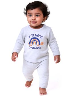 Nuego - Boys Grey Graphic Print T-Shirt with Pant