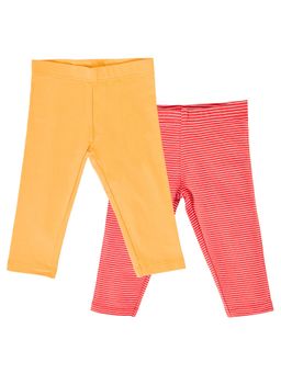 Nuego - Girls Multi-Color Striped Leggings (Pack of 2)