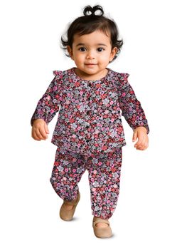 Nuego - Girls Multi-Color All Over Print Top with Joggers