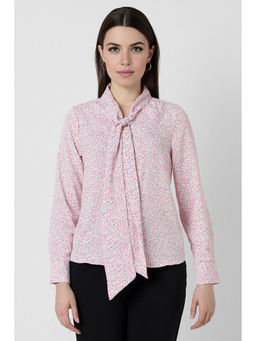 Van Heusen - Women Pink Print Long Sleeves Formal Shirt