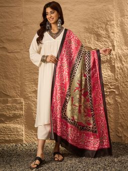 InWeave - Red Women Print Dupatta
