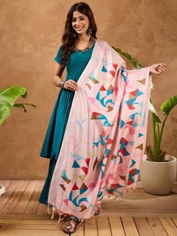 InWeave - Pink Multi Dupatta