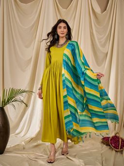 InWeave - Blue Multi Lehariya Dupatta