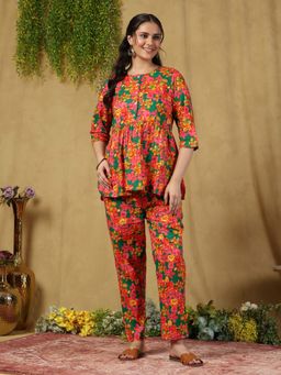 Garden VARELI - Green Garden Vareli Cotton Co-Ord Set
