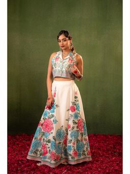 Juniper - Ivory Contemporary Printed Top and Skirt