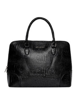 Lino Perros - Womens Shoulder Black Croco Handbag (L)