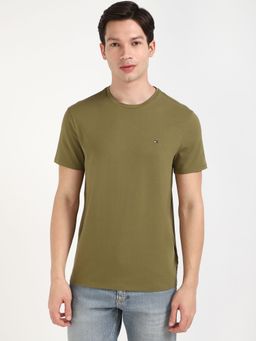 Tommy Hilfiger - Men Olive Solid Casual T-Shirt