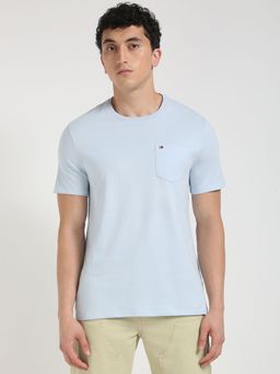 Tommy Hilfiger - Men Blue Solid Casual T-Shirt