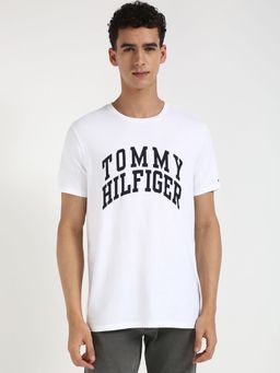 Tommy Hilfiger - Men White Half Sleeves Casual T-Shirt