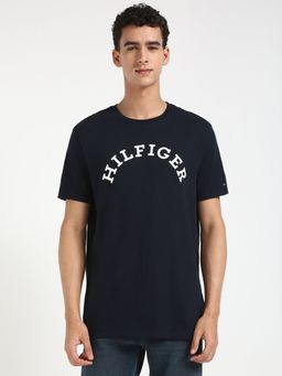 Tommy Hilfiger - Men Dark Navy Blue Half Sleeves Casual T-Shirt