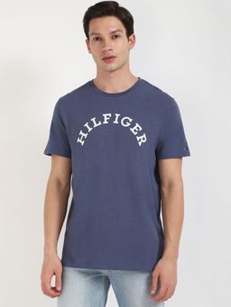 Tommy Hilfiger - Men Blue Half Sleeves Casual T-Shirt