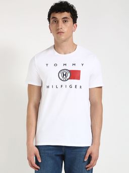 Tommy Hilfiger - Men White Crew Neck Casual T-Shirt