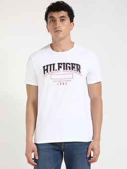 Tommy Hilfiger - Men White Graphic Casual T-Shirt