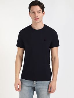 Tommy Hilfiger - Men Navy Blue Solid Casual T-Shirt