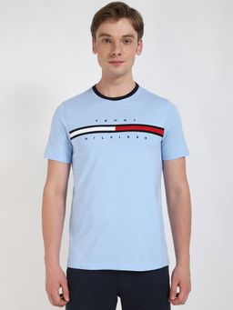 Tommy Hilfiger - Men Blue Solid Casual T-Shirt