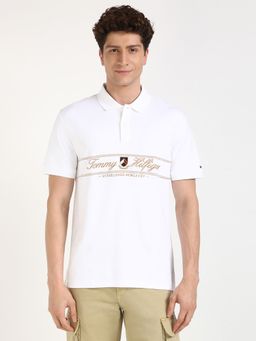 Tommy Hilfiger - Men White Solid Casual Polo T-Shirt