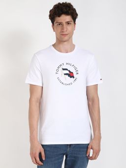 Tommy Hilfiger - Men White Solid Casual T-Shirt