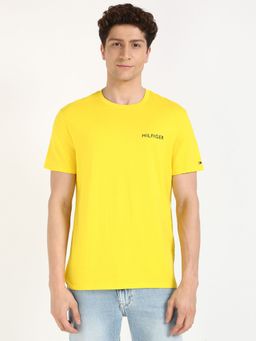 Tommy Hilfiger - Men Yellow Graphic Casual T-Shirt