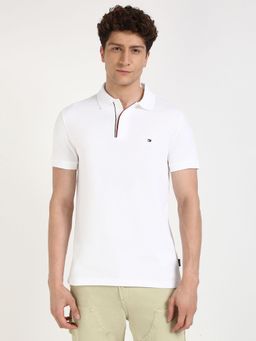 Tommy Hilfiger - Men White Solid Casual Polo T-Shirt