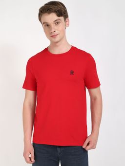 Tommy Hilfiger - Men Red Solid Casual T-Shirt