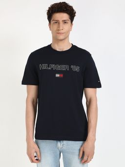 Tommy Hilfiger - Men Dark Navy Blue Solid Casual T-Shirt