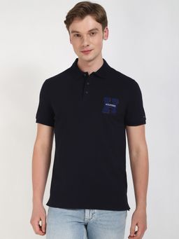 Tommy Hilfiger - Men Dark Navy Blue Casual Polo T-Shirt