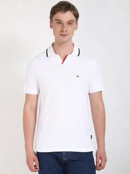 Tommy Hilfiger - Men White Solid Casual Polo T-Shirt