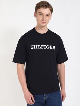 Tommy Hilfiger - Men Navy Blue Solid Casual T-Shirt