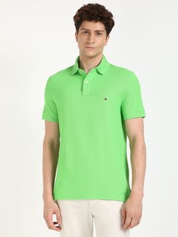 Tommy Hilfiger - Men Green Solid Casual T-Shirt