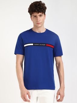 Tommy Hilfiger - Men Blue Solid Casual T-Shirt